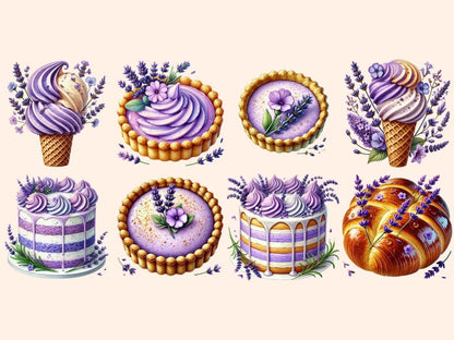 Lavender Sweets (P2) Clipart botanical sweets - Wonders Artist