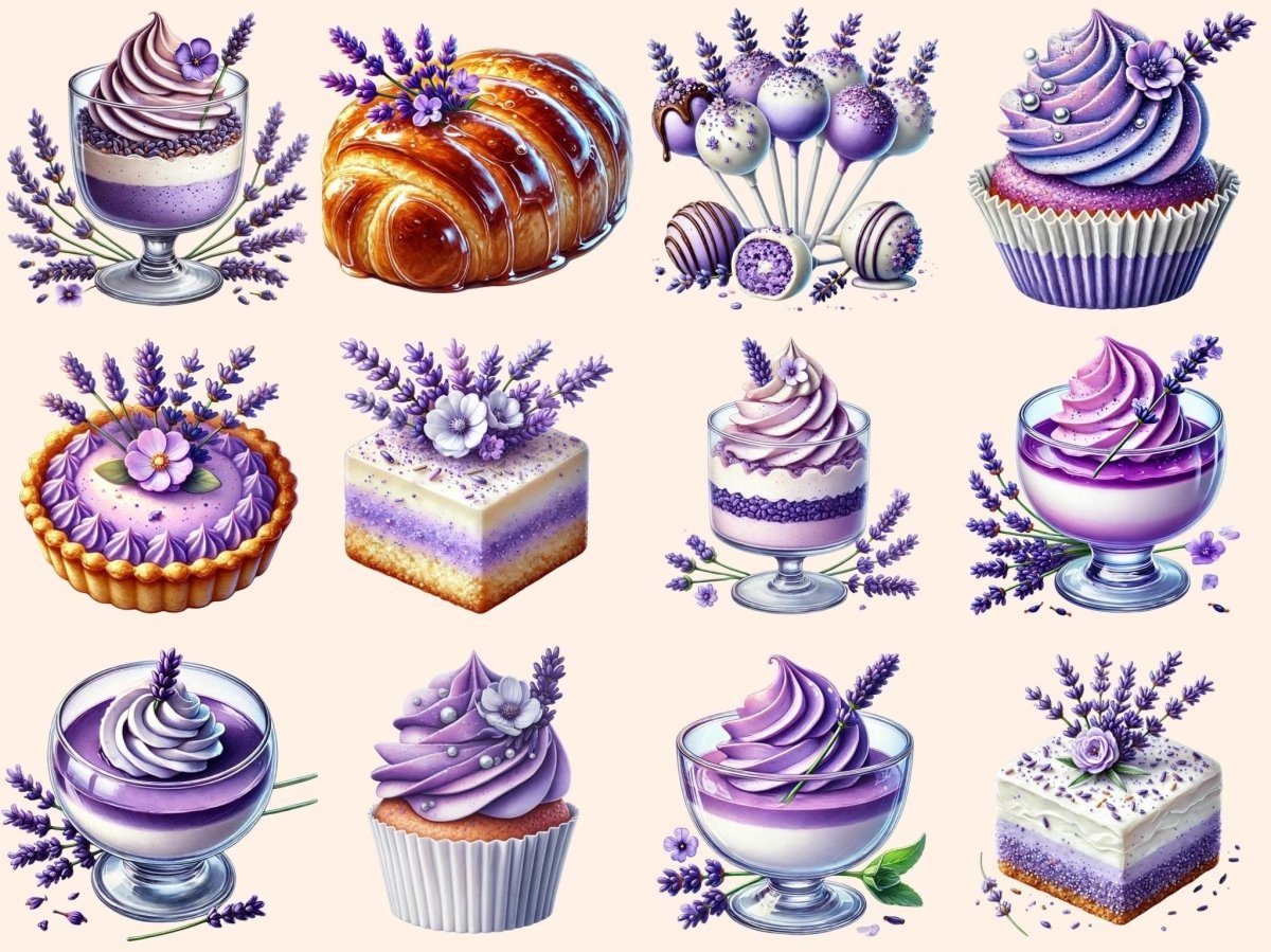 Lavender Sweets (P2) Clipart botanical sweets - Wonders Artist