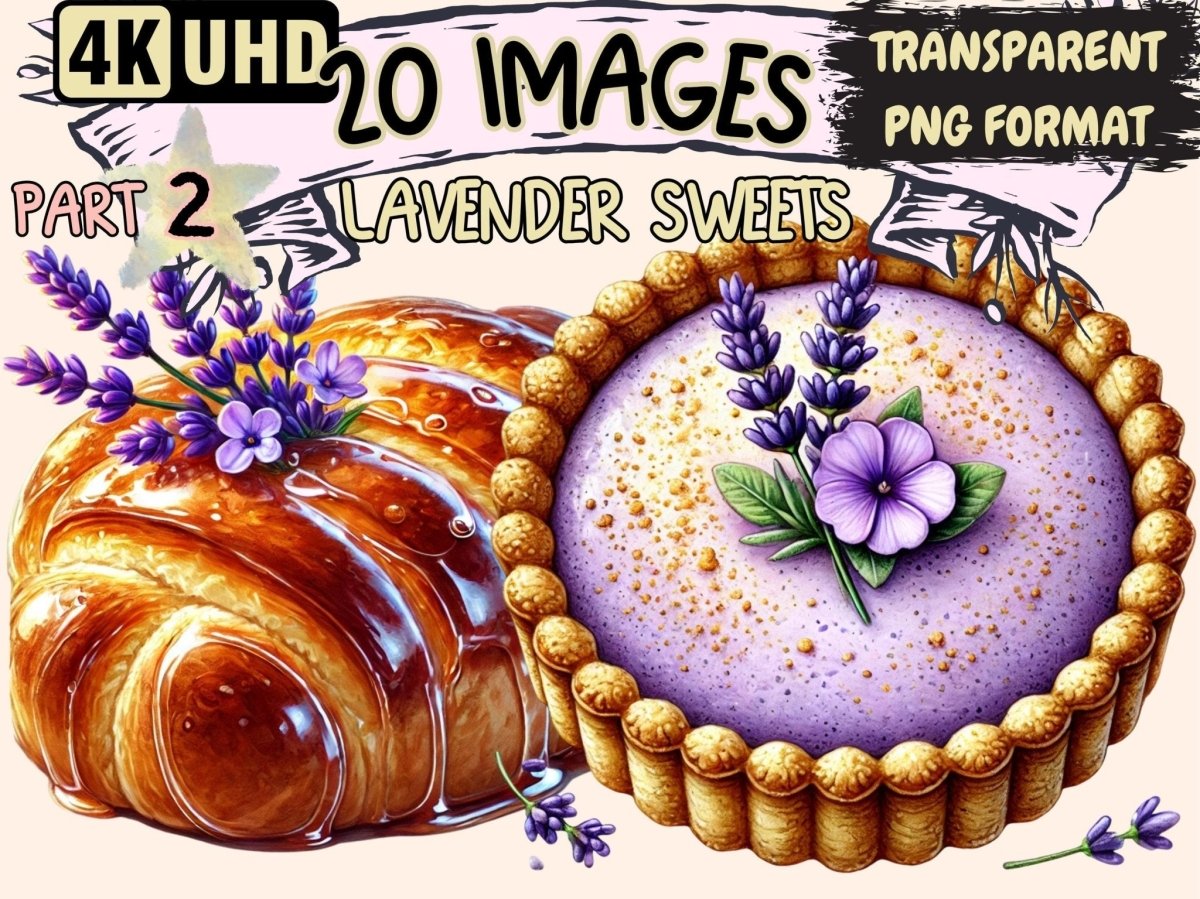 Lavender Sweets (P2) Clipart botanical sweets - Wonders Artist