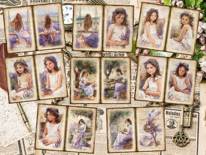 Lavender Whispers Journal Pages (P2) Botanical Collage - Wonders Artist