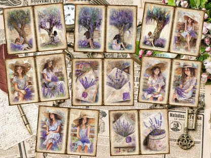 Lavender Whispers Journal Pages (P4) Botanical Collage - Wonders Artist