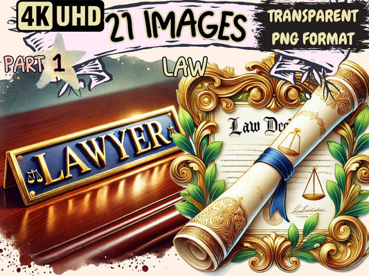 Law Clipart - High - Quality Instant Digital Download for Creative Projects