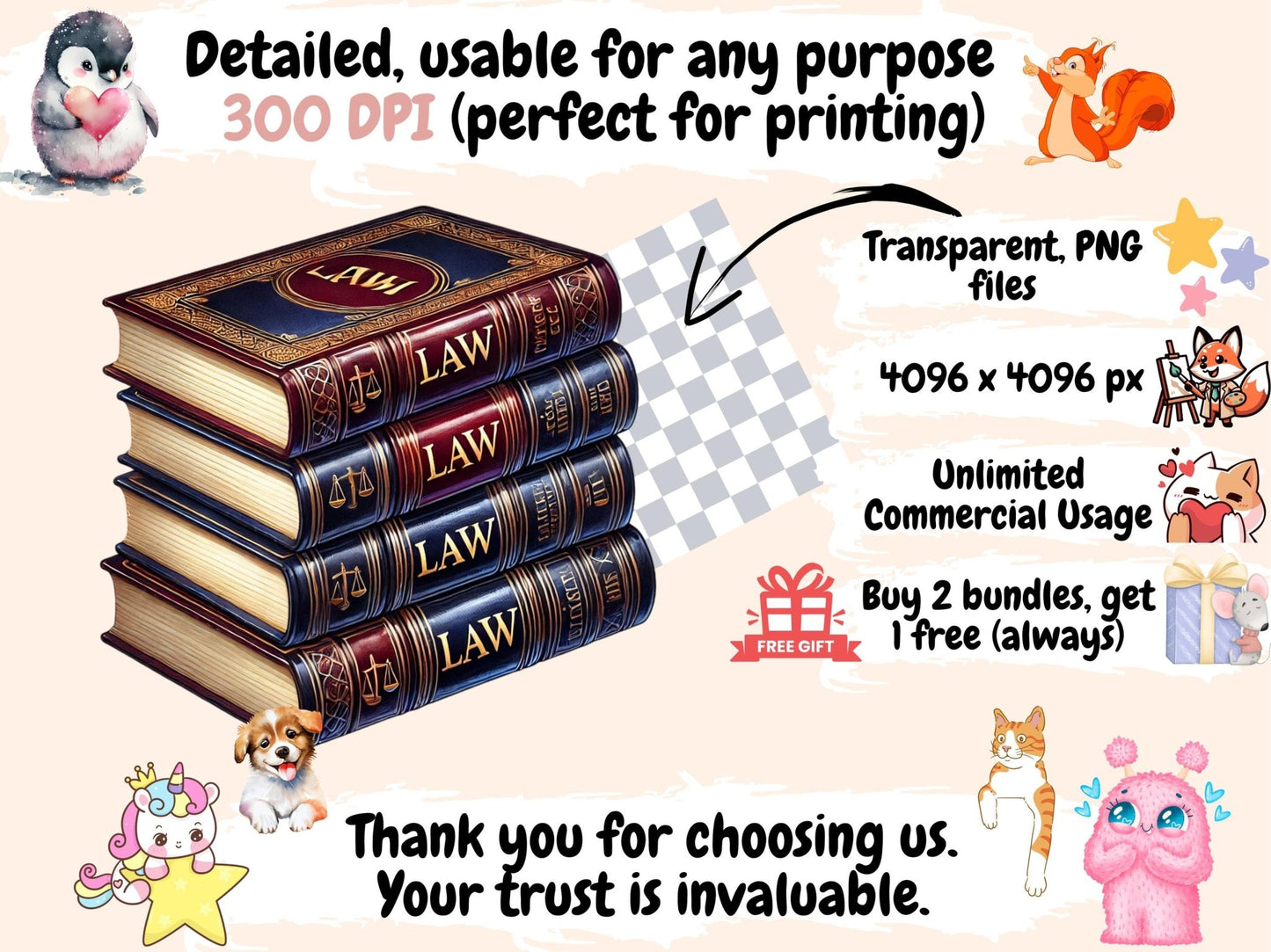 Law (P2) Clipart - High - Quality Instant Digital Download for Creative Projects