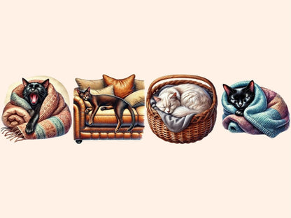 Lazy Cats Clipart Cat Clipart - Wonders Artist