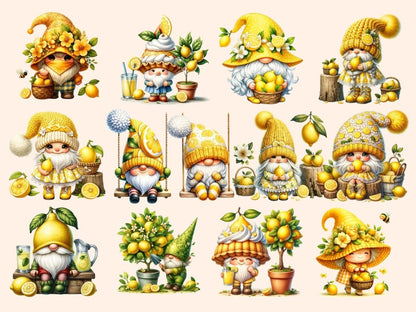 Lemon Gnomes Clipart cartoon gnomes - Wonders Artist