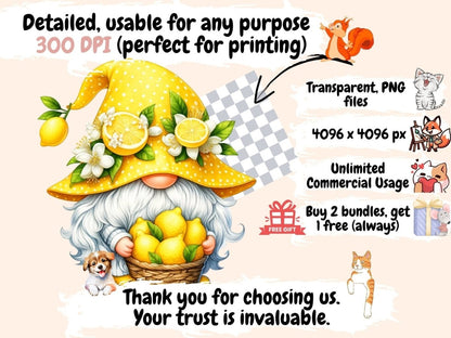 Lemon Gnomes Clipart cartoon gnomes - Wonders Artist