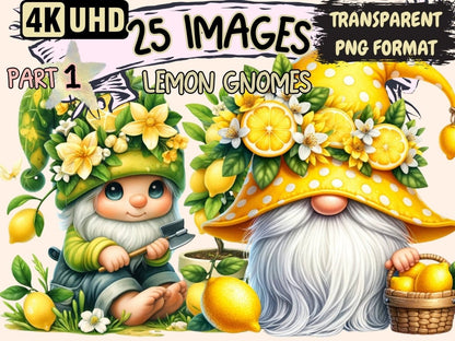 Lemon Gnomes Clipart cartoon gnomes - Wonders Artist