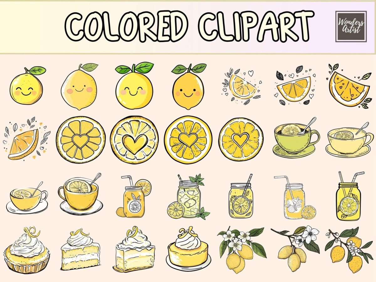 Lemon Love Cardmaking Clipart cardmaking clipart - Wonders Artist