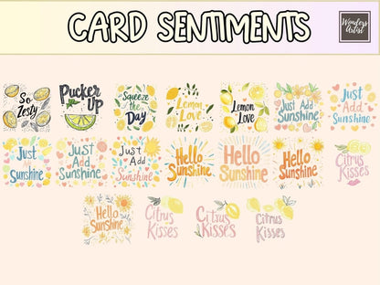 Lemon Love Cardmaking Clipart cardmaking clipart - Wonders Artist