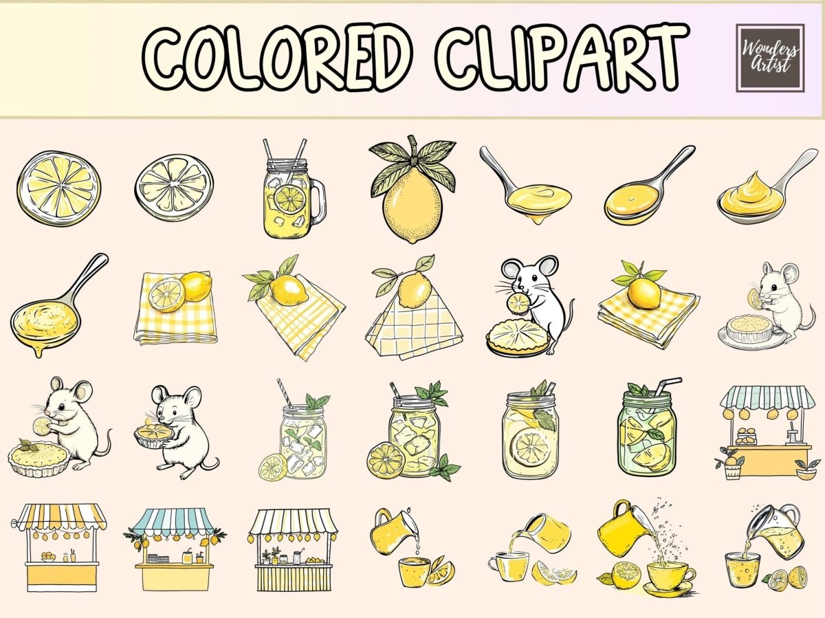 Lemon Love Cardmaking Clipart cardmaking clipart - Wonders Artist