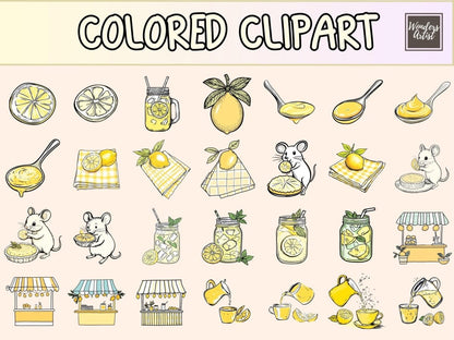 Lemon Love Cardmaking Clipart cardmaking clipart - Wonders Artist