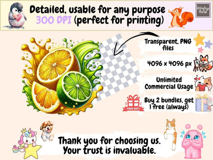 Lemonade & Citrus Clipart citrus clipart - Wonders Artist