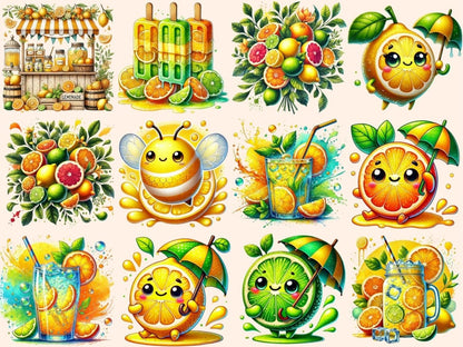 Lemonade & Citrus Clipart citrus clipart - Wonders Artist