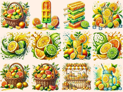 Lemonade & Citrus Clipart citrus clipart - Wonders Artist