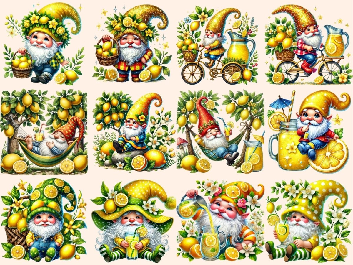 Lemonade Gnomes Clipart citrus gnomes - Wonders Artist