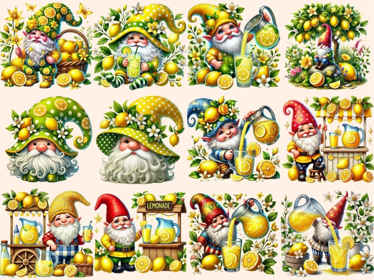 Lemonade Gnomes Clipart citrus gnomes - Wonders Artist