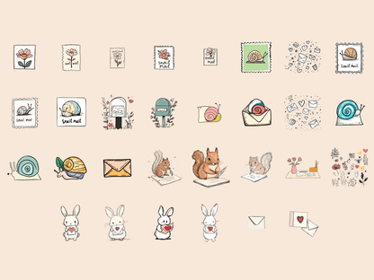 Letters & Envelopes Cardmaking Clipart All Bundles Cardmaking Clipart - WondersArtist