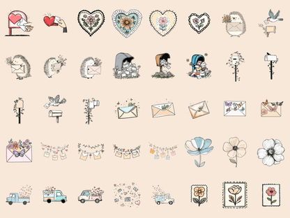 Letters & Envelopes Cardmaking Clipart All Bundles Cardmaking Clipart - WondersArtist