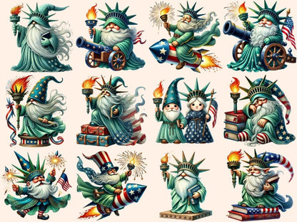 Liberty Gnomes Clipart 4th of july gnomes - Wonders Artist