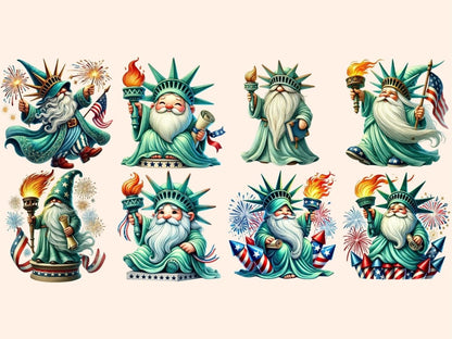 Liberty Gnomes Clipart 4th of july gnomes - Wonders Artist
