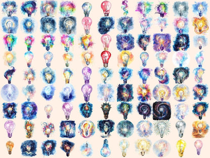 Light Bulbs Watercolor Clipart bulb clipart - Wonders Artist