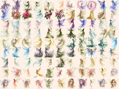 Light Fairies Watercolor Clipart arclight fairy - Wonders Artist