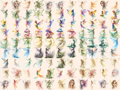 Light Fairies Watercolor Clipart arclight fairy - Wonders Artist