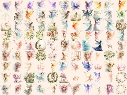 Light Fairies Watercolor Clipart arclight fairy - Wonders Artist