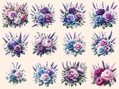 Lilac Bouquets Clipart Bouquet clip art - Wonders Artist