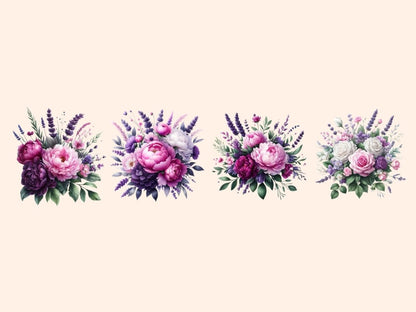 Lilac Bouquets Clipart Bouquet clip art - Wonders Artist