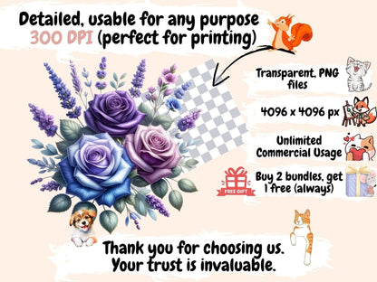 Lilac Bouquets Clipart Bouquet clip art - Wonders Artist