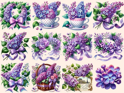 Lilac Flowers Clipart Botanical Lilac - Wonders Artist