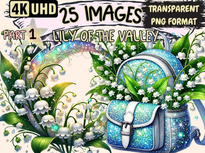 Lily of the Valley Clipart botanical clipart - Wonders Artist