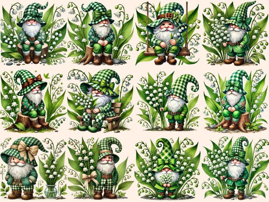 Lily of the Valley Gnomes Clipart