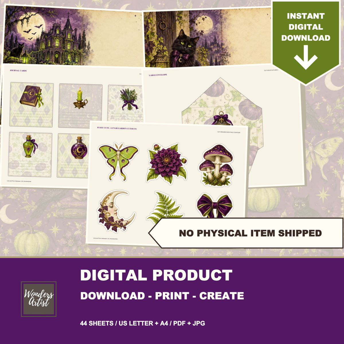 Lime and Plum Halloween Journal Kit — listing image 10