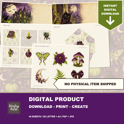 Lime and Plum Halloween Journal Kit — listing image 10
