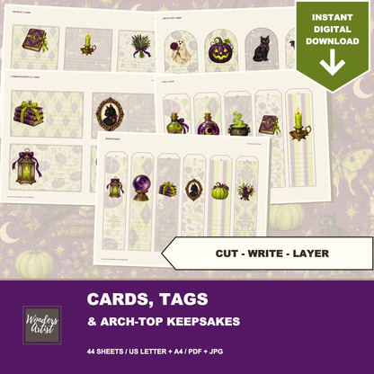Lime and Plum Halloween Journal Kit — listing image 3