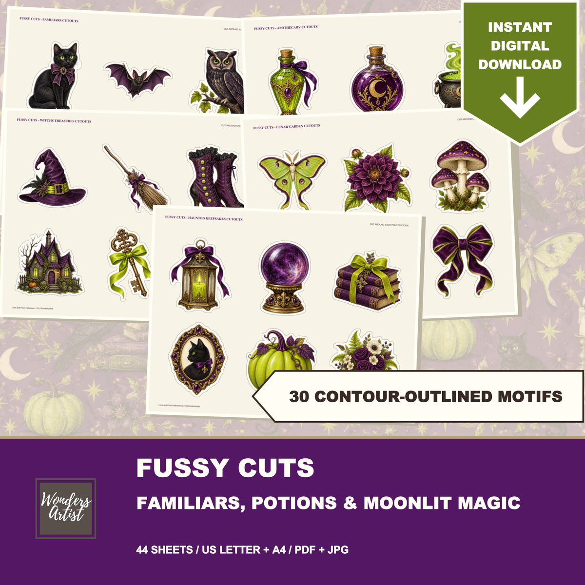 Lime and Plum Halloween Journal Kit — listing image 5