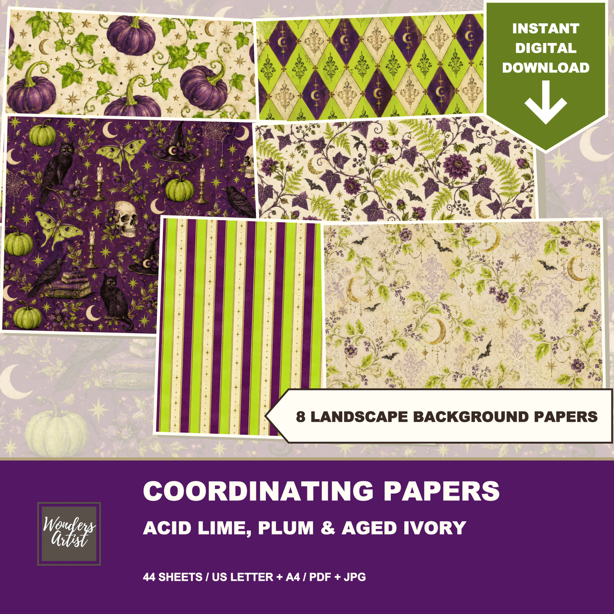 Lime and Plum Halloween Journal Kit — listing image 6