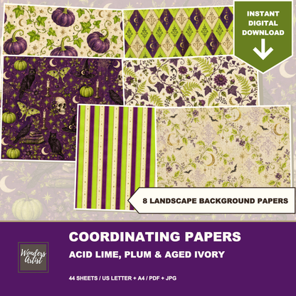 Lime and Plum Halloween Journal Kit — listing image 6