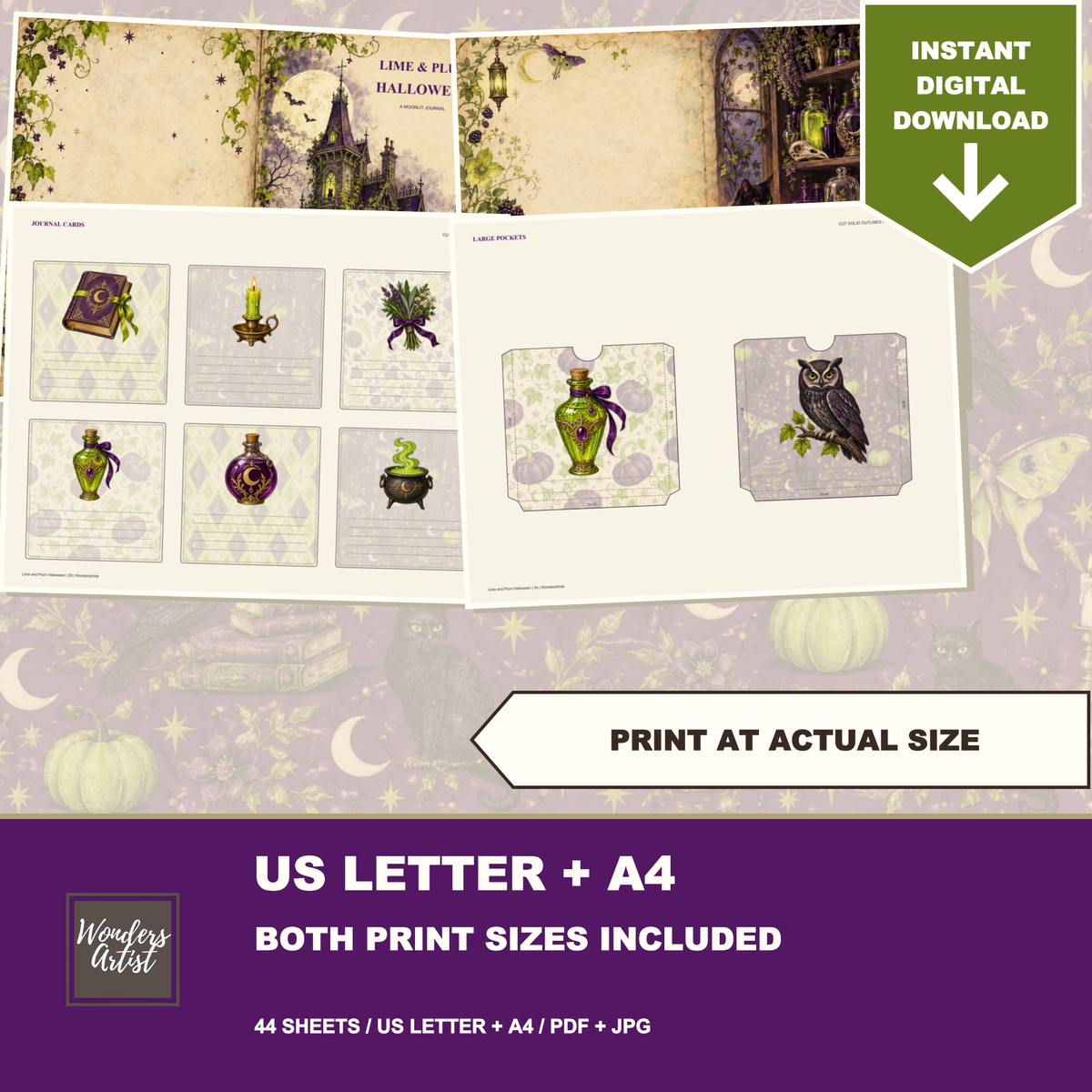 Lime and Plum Halloween Journal Kit — listing image 7