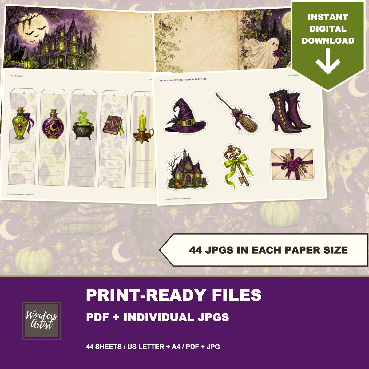 Lime and Plum Halloween Journal Kit — listing image 8