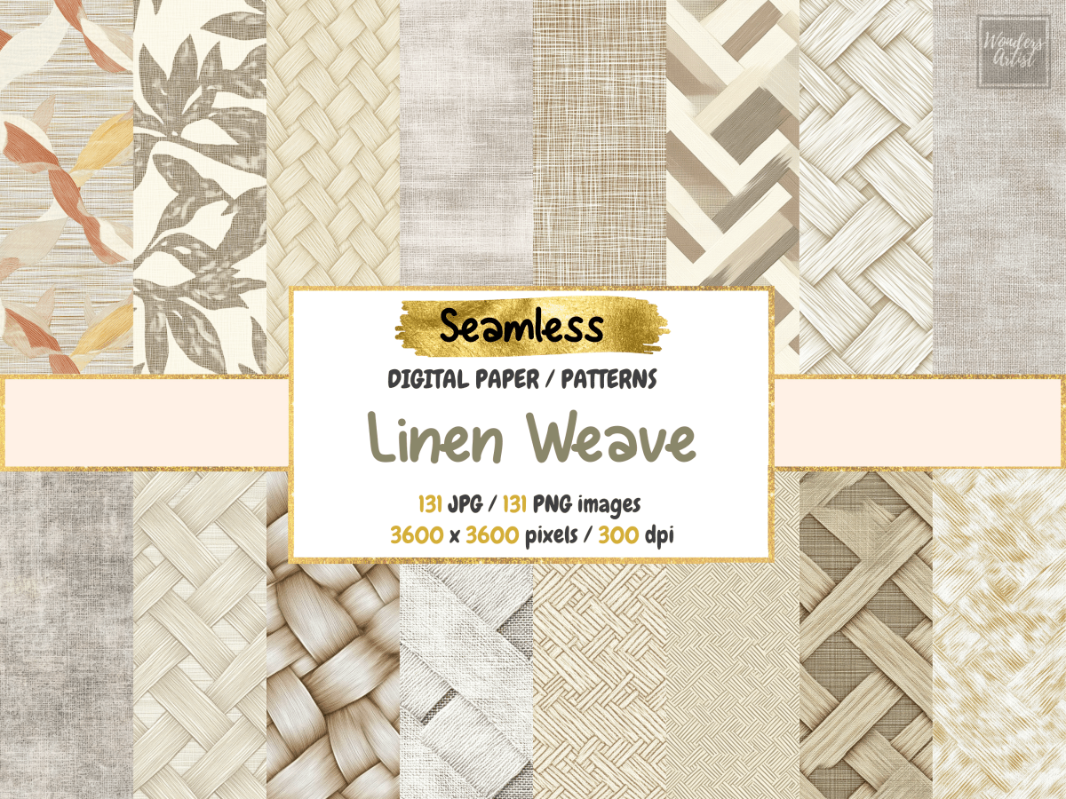 Linen Weave Digital Paper All Bundles Backgrounds Digital Paper - WondersArtist