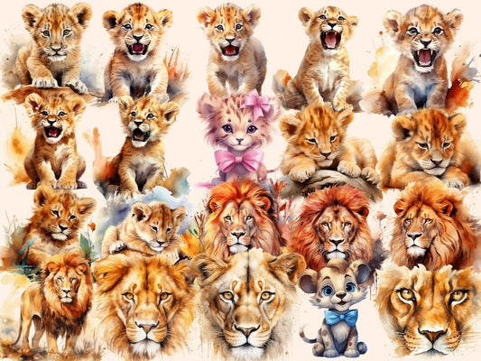 Леви акварельний кліпарт