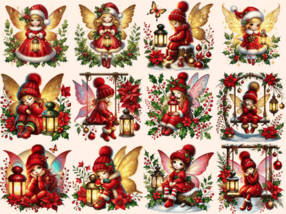 Little Christmas Fairies Clipart autopost Christmas Fairy Art Christmas Fairy Clip - WondersArtist