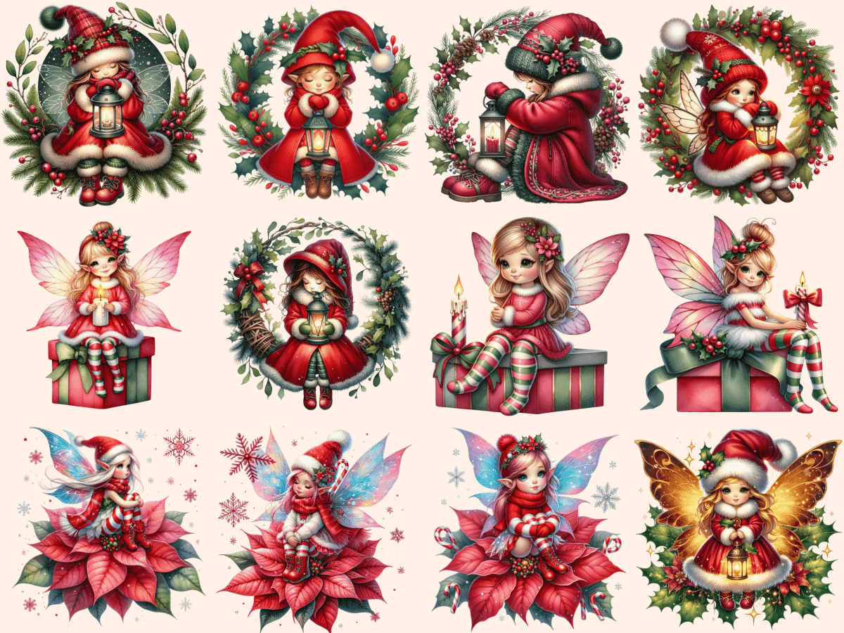 Little Christmas Fairies Clipart autopost Christmas Fairy Art Christmas Fairy Clip - WondersArtist