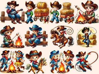 Little Cowboy Clipart Country Boy PNG - Wonders Artist