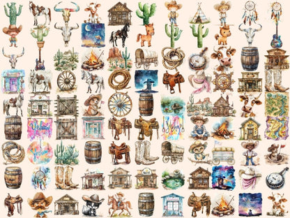 Little Cowboy Watercolor Clipart Country Kid - Wonders Artist