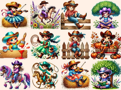 Little Cowgirl Clipart Country Girl PNG - Wonders Artist