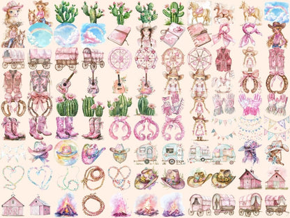 Little Cowgirl Watercolor Clipart Country Girl Art - Wonders Artist